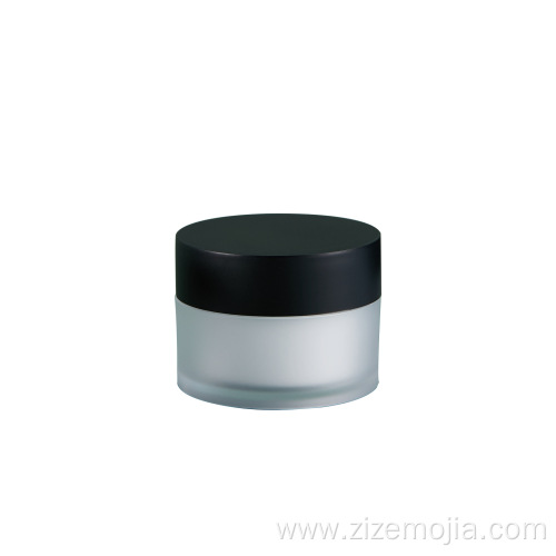 Pet frosted plastic cream jars with white lid